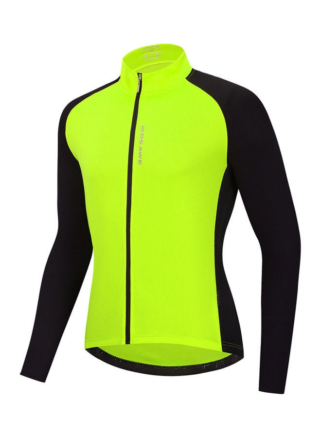 Generic Men Cycling Jersey Breathable Full Zipper Long Sleeves MTB Bicycle Shirt Bike Riding Clothing Shirt XXL 25*1*22cm  - Image 1