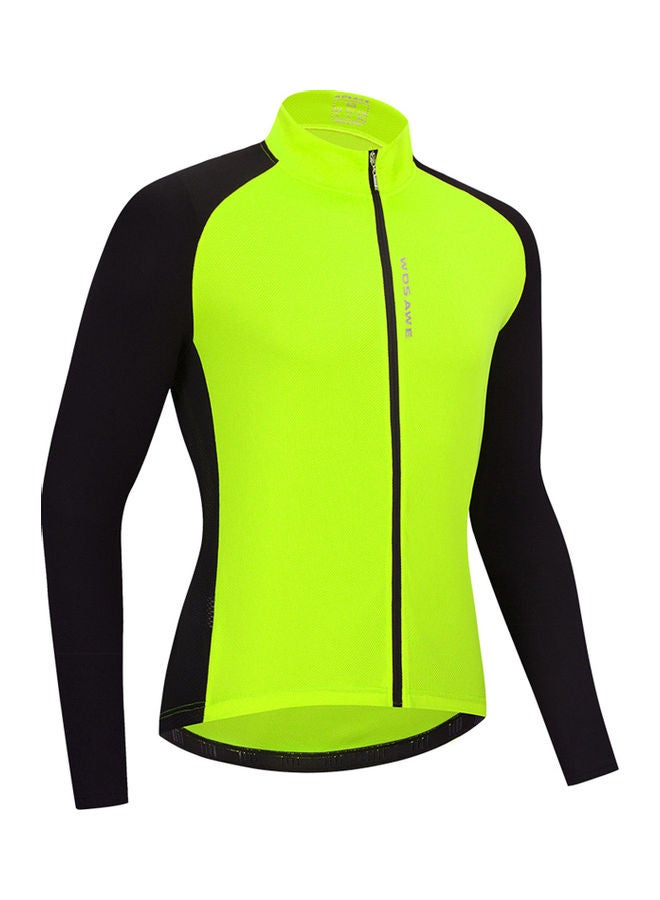 Generic Men Cycling Jersey Breathable Full Zipper Long Sleeves MTB Bicycle Shirt Bike Riding Clothing Shirt XXL 25*1*22cm  - Image 2