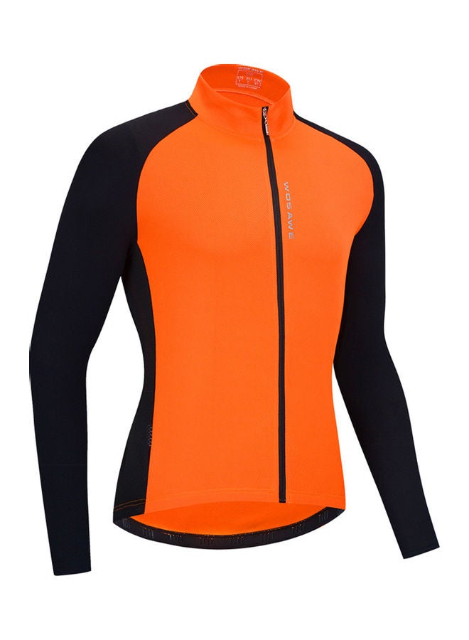 Generic Men Cycling Jersey Breathable Full Zipper Long Sleeves MTB Bicycle Shirt Bike Riding Clothing Shirt 3XL 25*1*22cm  - Image 2