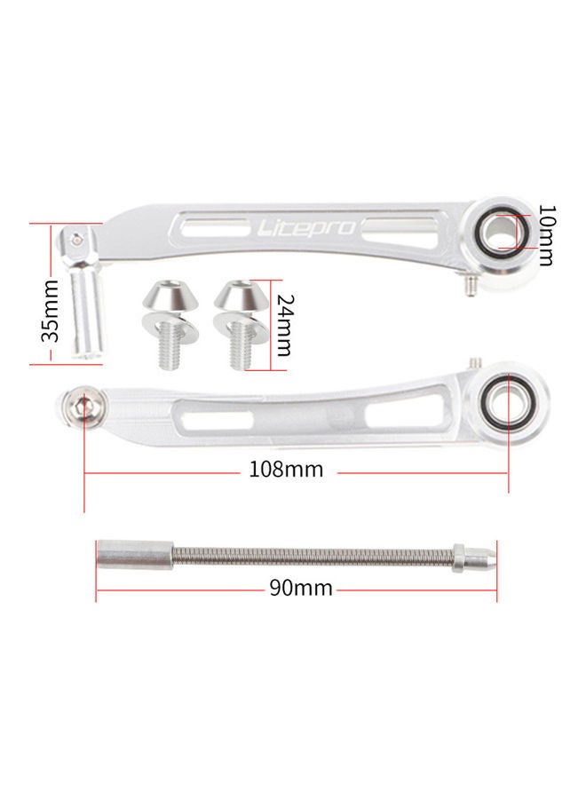 Generic Litepro Lightweight Long Arm V Brake Folding Bike Refitting V Brake Aluminum Alloy Long Arm Brake Bicycle Accessories 20*5*10cm - Image 4
