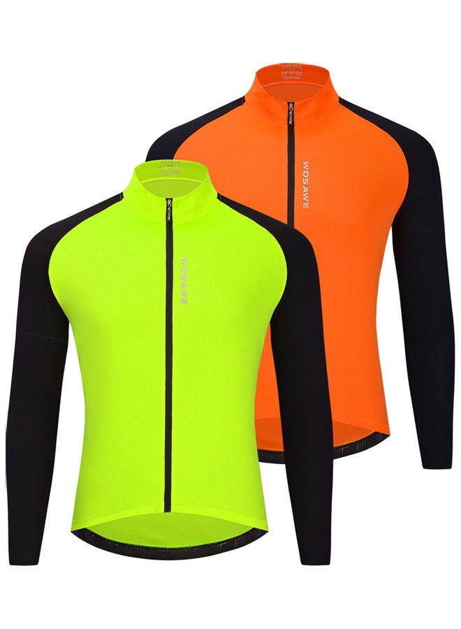 Generic Men Cycling Jersey Breathable Full Zipper Long Sleeves MTB Bicycle Shirt Bike Riding Clothing Shirt XL 25*1*22cm  - Image 3