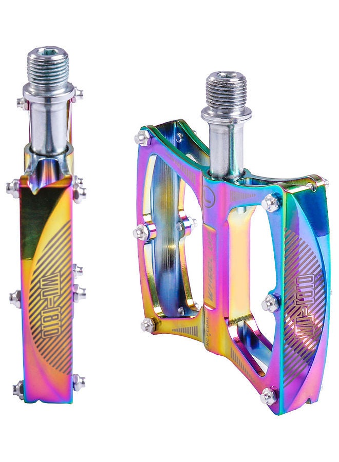 Generic - Aluminum Alloy Bicycle Pedal Colorful Cycling Pedal Mountain Bike Pedal Durable Foot Pedal Accessories 11*2*9cm - Image 1
