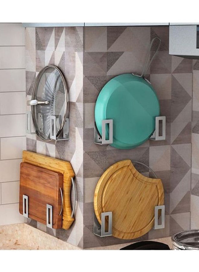 بيوينتي زوج أرفف تخزين من الاستانلس ستيل فضي 7*5*4سم - Image 3