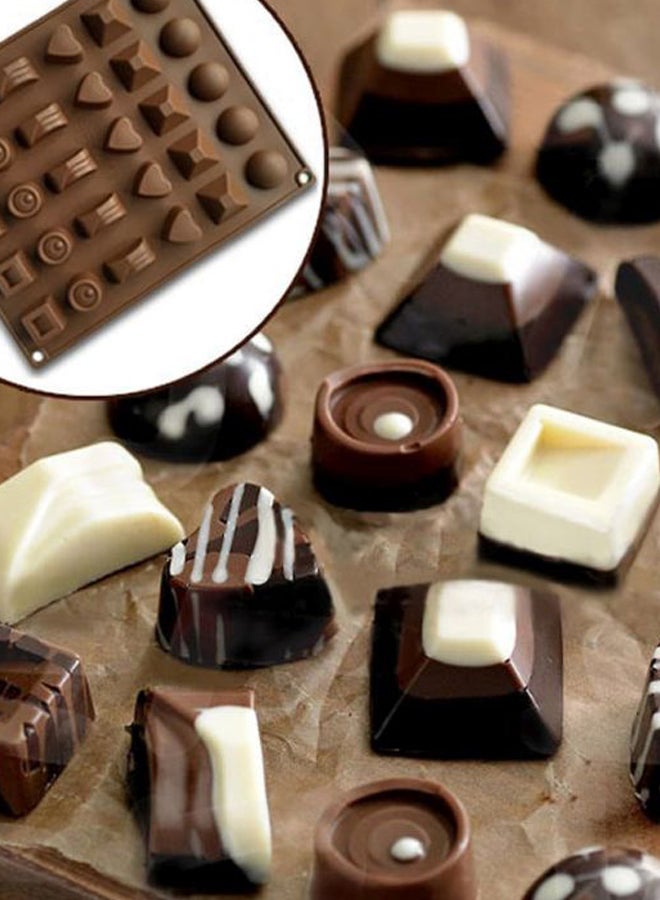 Beauenty Silicone Chocolate Mould Brown 27.5x23.5cm  - Image 3