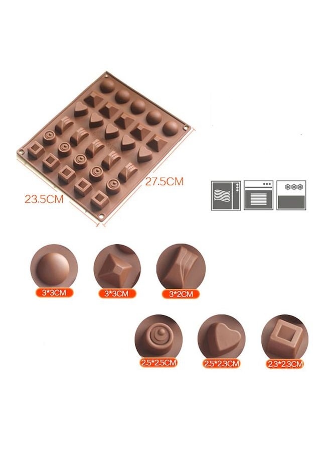 Beauenty Silicone Chocolate Mould Brown 27.5x23.5cm  - Image 4