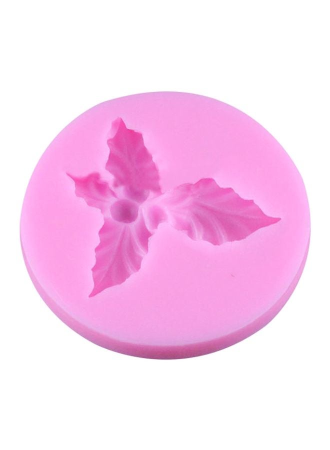 Beauenty Leaf Shaped Mould Pink 6cm - Image 1