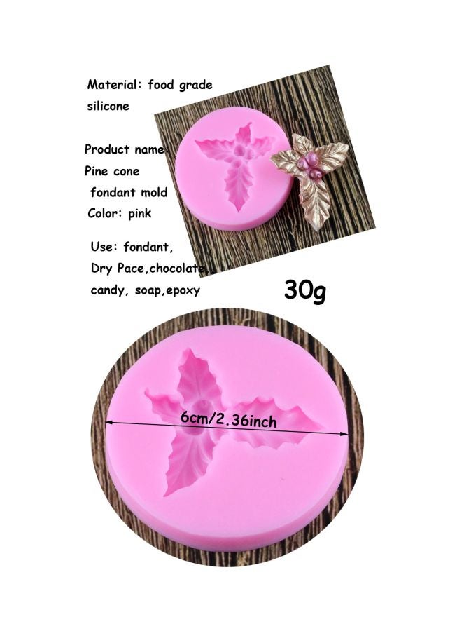 Beauenty Leaf Shaped Mould Pink 6cm - Image 2