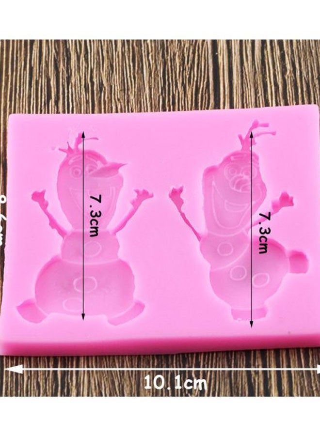 Beauenty Snowman Shaped Mold Pink 8.6x10.1cm - Image 2