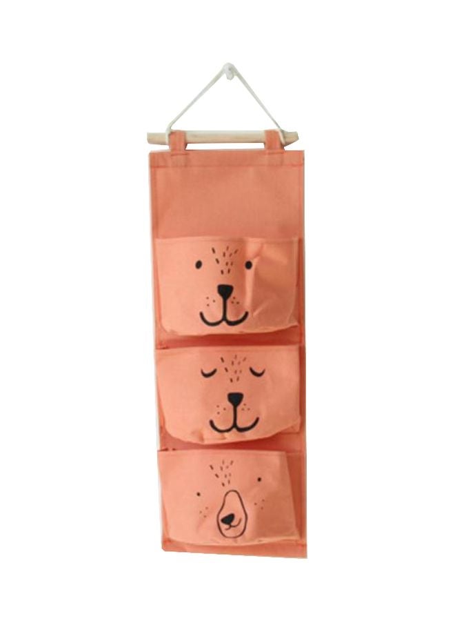 Beauenty Cartoon Printed Hanging Storage Bag Orange/Black 60x20cm