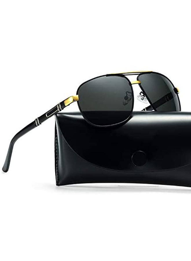 Men's Nalanda Classic Polarized Aviator Sunglasses - Lens Size: 55 mm - Image 2