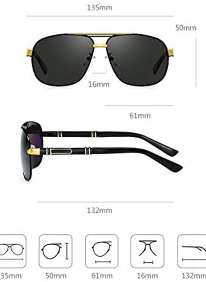 Men's Nalanda Classic Polarized Aviator Sunglasses - Lens Size: 55 mm - Image 3