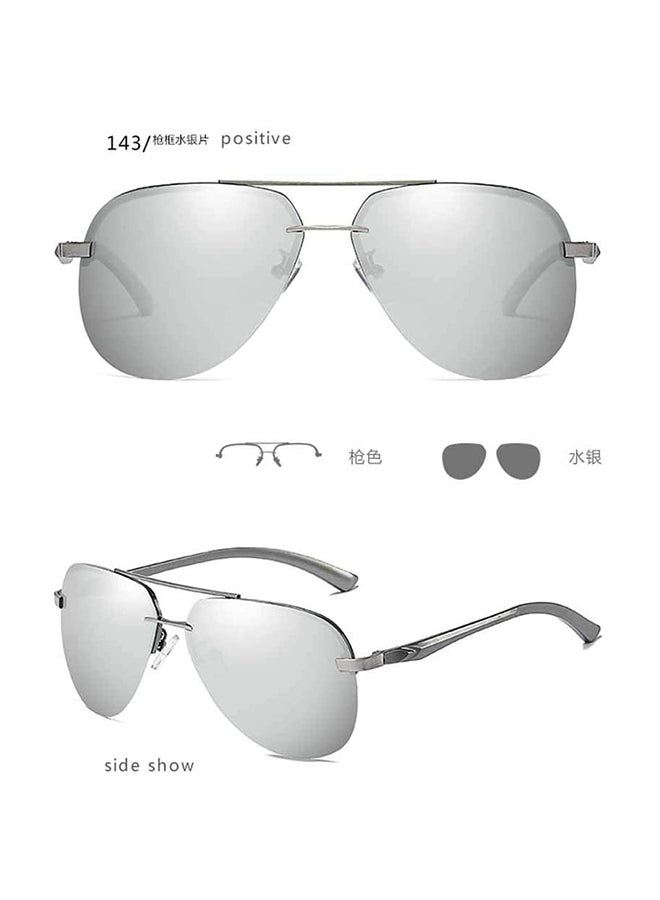 Nalanda Classic Polarized Aviator Sunglasses - Lens Size: 61 mm - Image 4