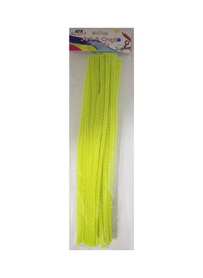 24-Piece Jumbo Chenille Stem Fluffy Pipe Set Yellow