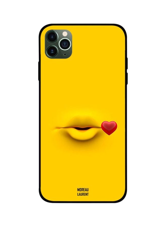 Moreau Laurent Protective Case Cover For Apple iPhone 11 Pro Max Kiss Full Yellow 