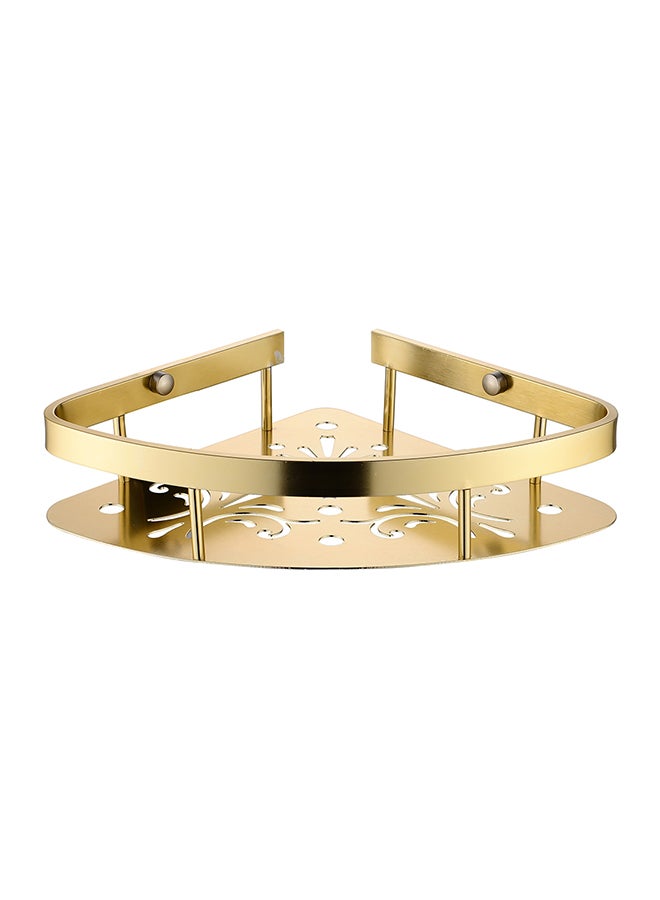 Corner Bathroom Shelf Gold 28.6x21.8x5.5centimeter