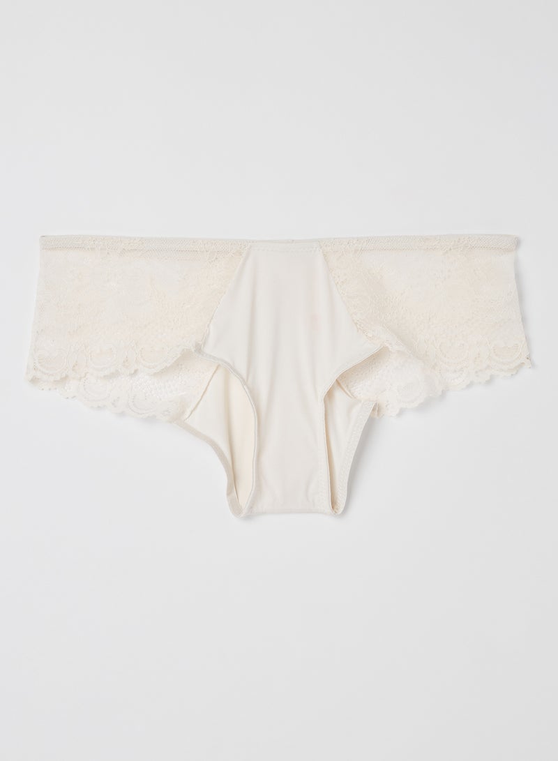 Ardene - Micro And Lace Bikini Bottom White - Image 1