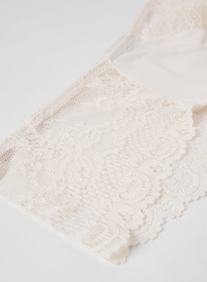 Ardene - Micro And Lace Bikini Bottom White - Image 1