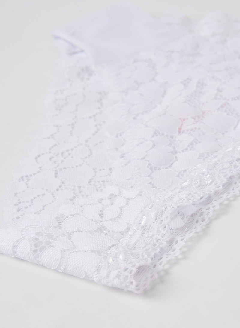 Ardene Lace Details Bikini Bottom White  - Image 3