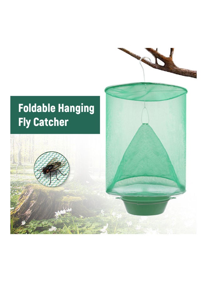 Generic - Fly Catcher Foldable Hanging Fly Trap Insect Bug Cage Mesh Net Trap Catching Capturing Mosquito for Ranch Farm Park Garden Outdoor Place Green 24.0x24.0x7.0cm - Image 1