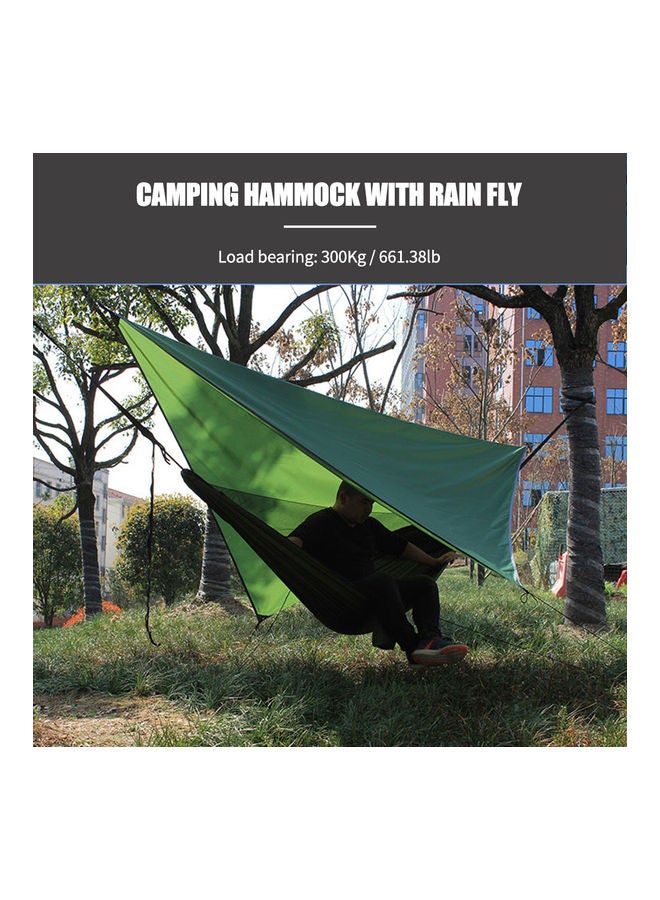 Generic - Camping Hammock With Rain Fly UV Resistant Waterproof Lightweight Sun Shade Sail Canopy Khaki 23.0x14.0x10.0cm - Image 1