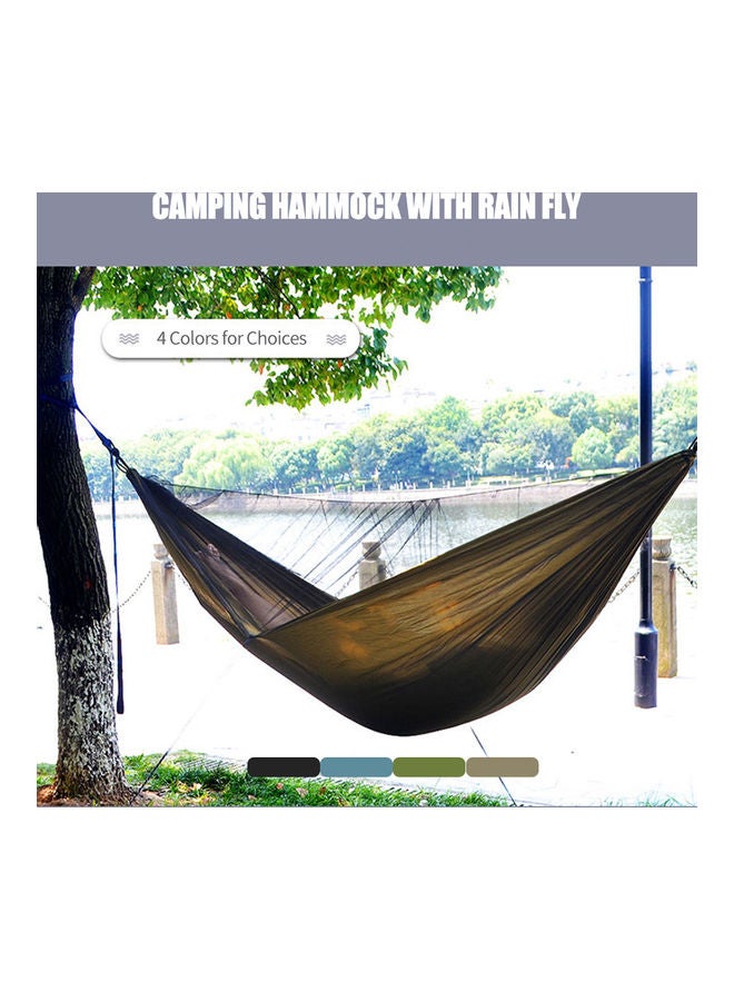 Generic - Camping Hammock With Rain Fly UV Resistant Waterproof Lightweight Sun Shade Sail Canopy Khaki 23.0x14.0x10.0cm - Image 1
