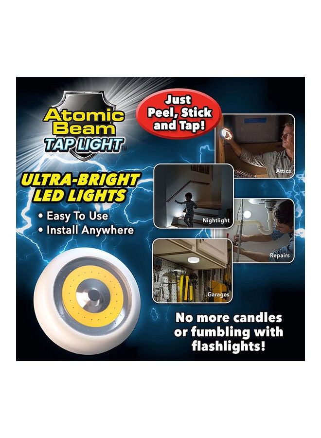 Generic - Atomic Beam Tap Wireless Night Cordless Touch Light silver 9.0x8.0x8.0cm - Image 1