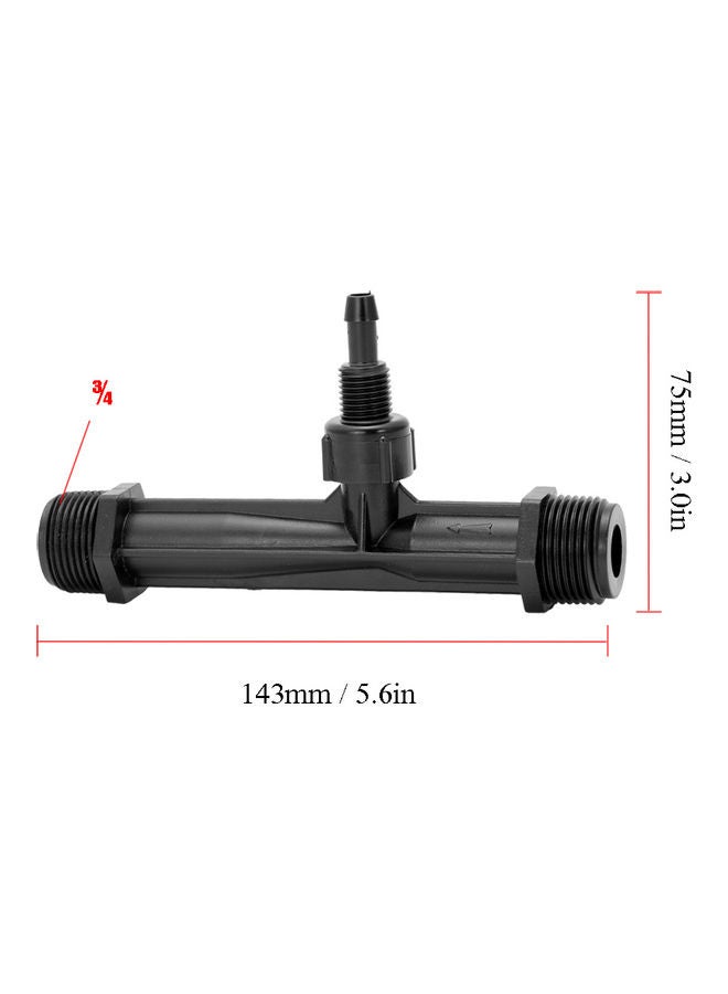 3/4 Venturi Ejector Air Water Mixed Injector Agriculture and Industrial Accessories black 22.0x12.0x6.0cm