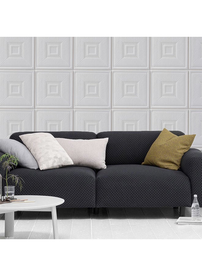 شاربدو ملصقات جدارية للزينة ثلاثية الأبعاد للمنزل أبيض - Image 2