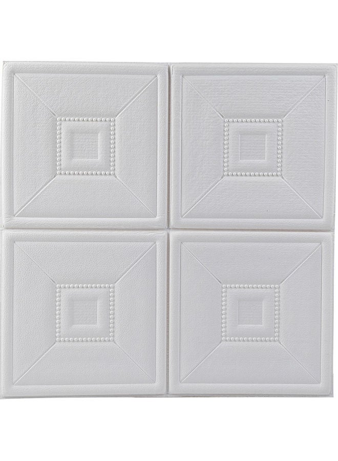 شاربدو ملصقات جدارية للزينة ثلاثية الأبعاد للمنزل أبيض - Image 1