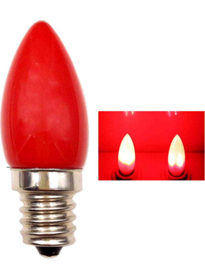 E12 LED Candle Bulb red 6.5x2x2cm  - Image 1