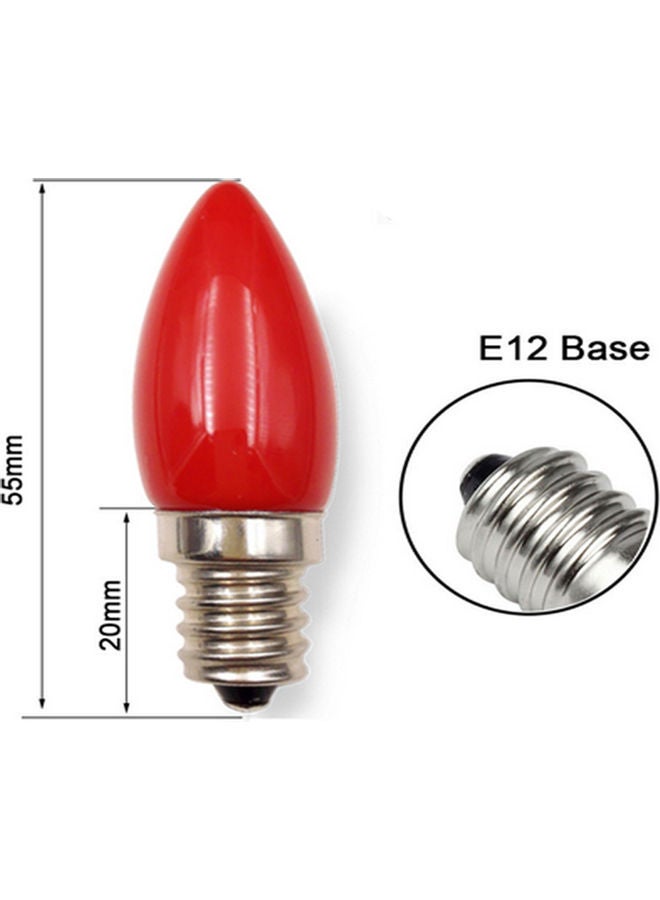 E12 LED Candle Bulb red 6.5x2x2cm  - Image 4