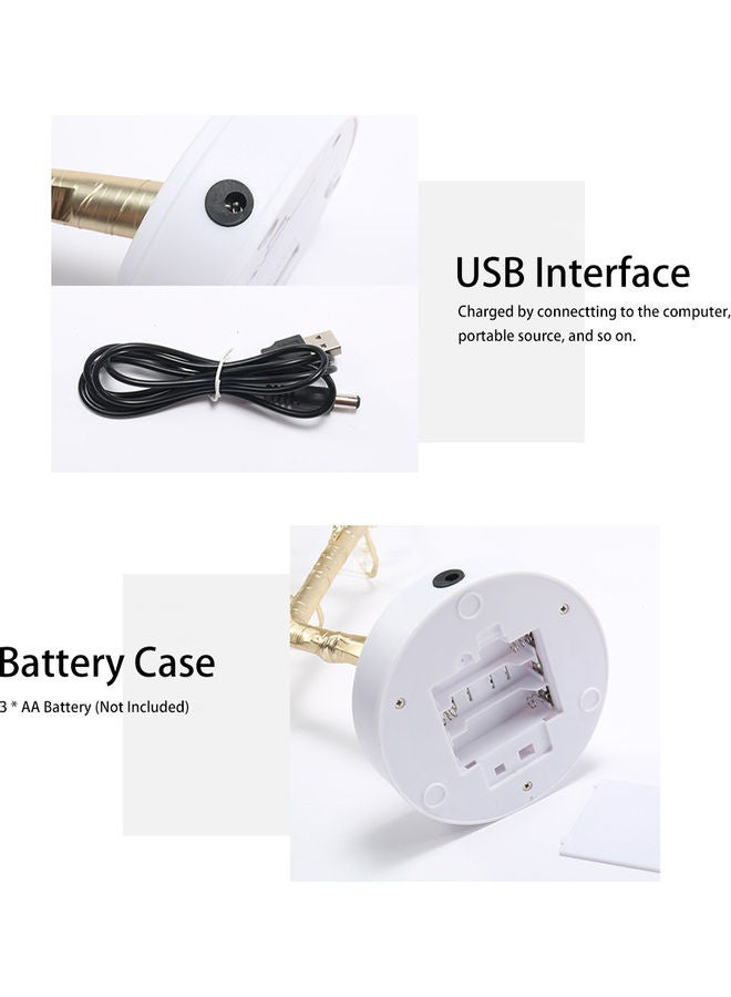 lights led copper wire lights tree lights color 108 lights-Fire Tree Silver Flower white 33*4*17cm - Image 3