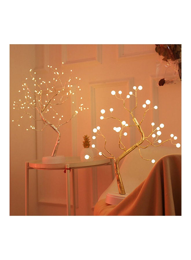 شريط إضاءة LED من النحاس بتصميم شجرة بإضاءة دافئة مكون من 36 مصباح أبيض 33*4*17سم - Image 2