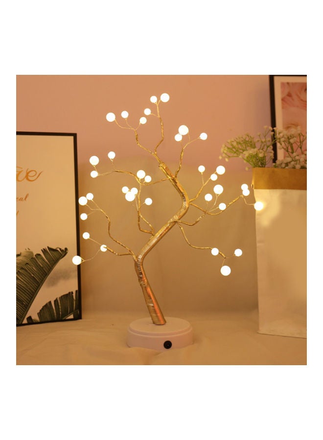 شريط إضاءة LED من النحاس بتصميم شجرة بإضاءة دافئة مكون من 36 مصباح أبيض 33*4*17سم - Image 1