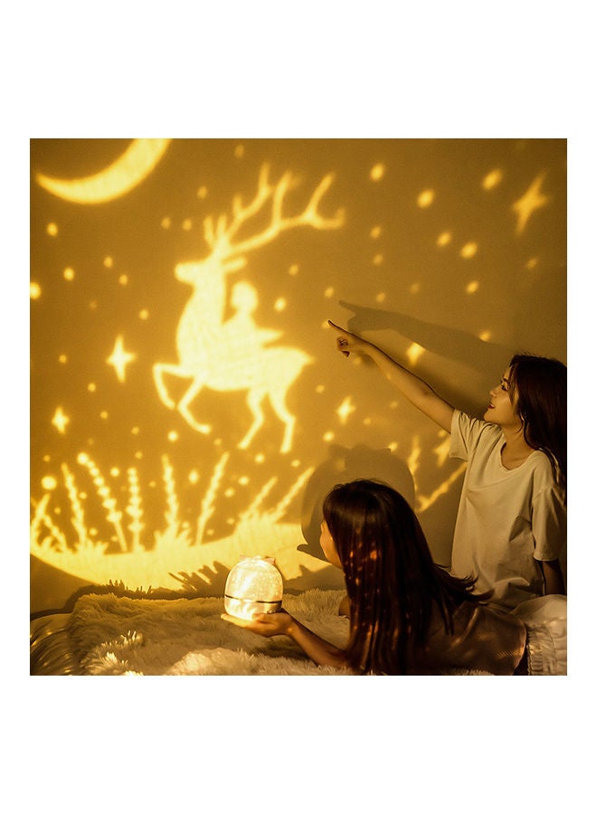 جهاز بروجيكتور بإضاءة ليلية LED بتصميم سماء مليئة بالنجوم أسود 14.6*13.6*13.6سم  - Image 4