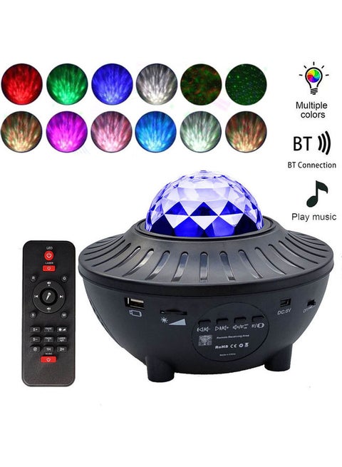 USB sky star watermark bluetooth music star light projector (without battery) Black 16.7*13.5*16.7cm