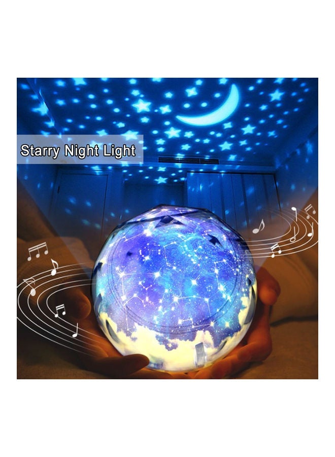 Generic - Creative starry sky projection lamp black constellation lampshade rotating model without battery Black 13.5*13*13.5cm - Image 1