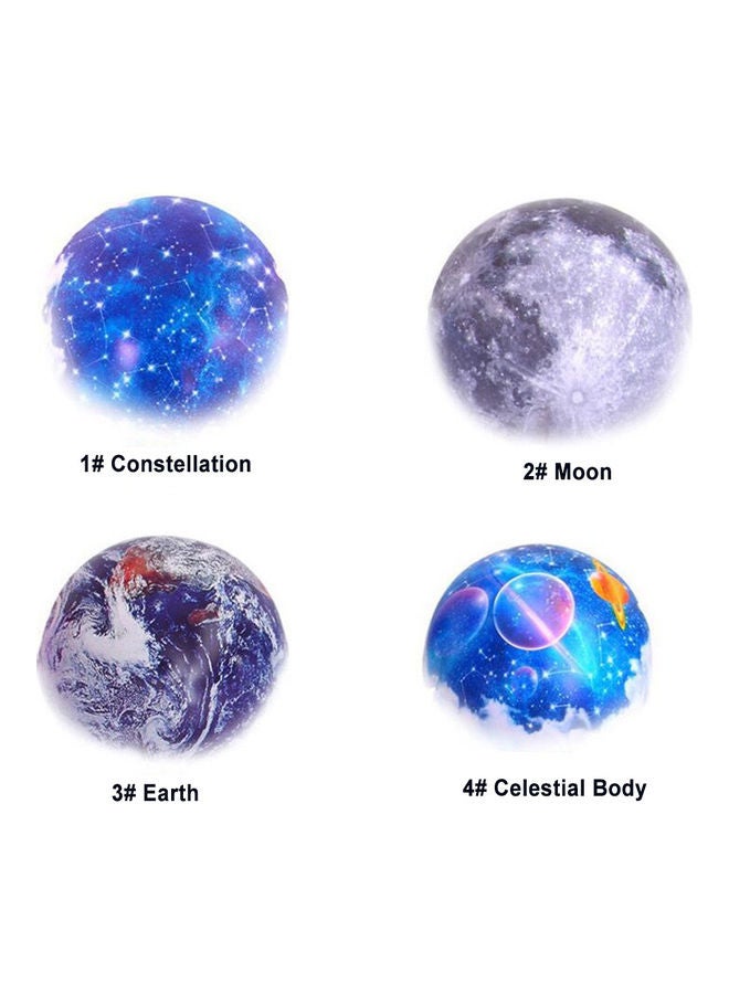 Generic - Creative starry sky projection lamp black constellation lampshade rotating model without battery Black 13.5*13*13.5cm - Image 1