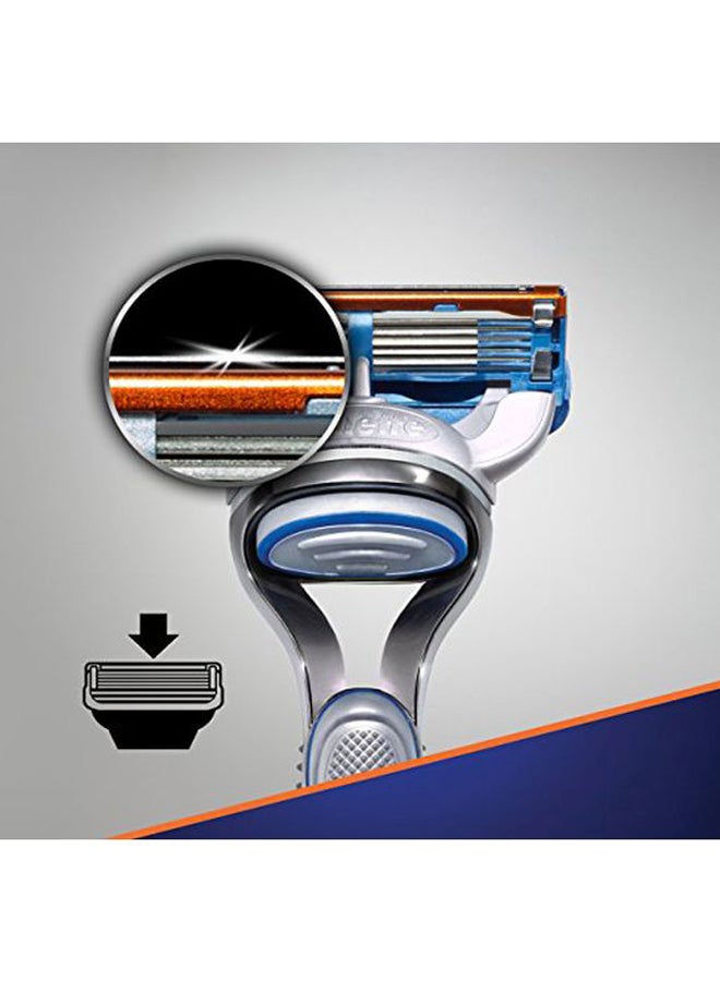شفرة حلاقة برو جلايد باور مع شفرات لإعادة التعبئة رمادي/ أزرق/ أخضر - Image 2