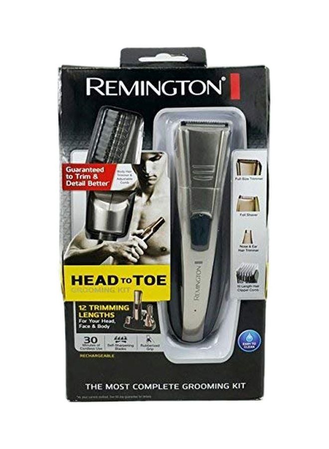 REMINGTON 8-In-1 Head To Toe Complete Grooming Kit Black 