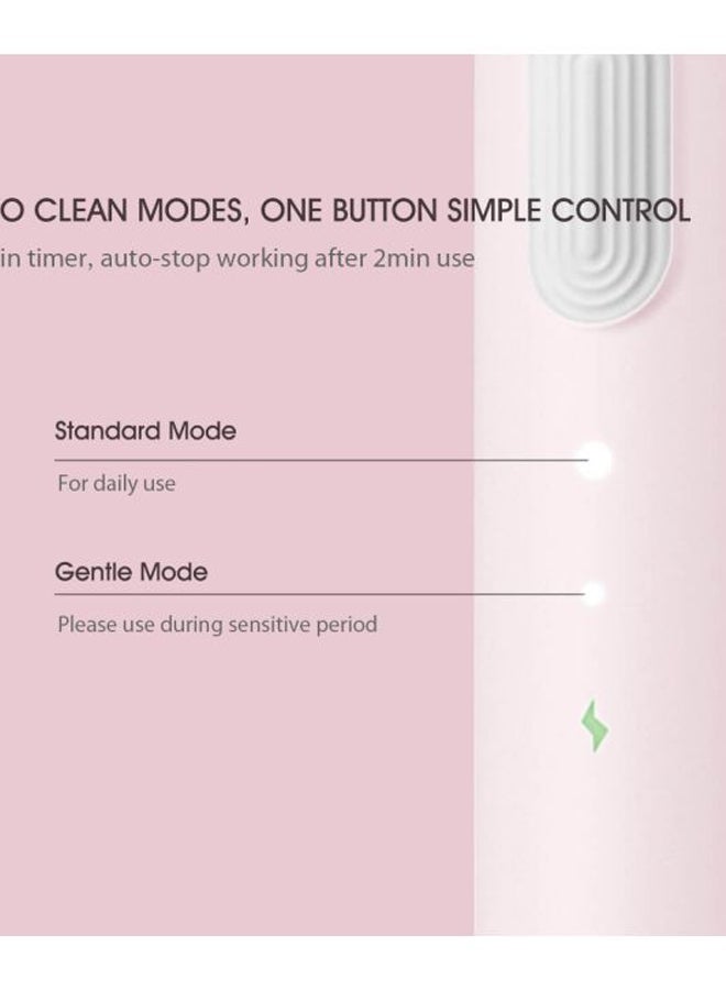 شاومي طقم فرشاة أسنان دكتور باي سونيك الكهربائية وردي/أبيض - Image 2