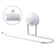Generic Paper Towel Holder Tissue Dispenser Non Drilling Suction Cup Towel Bar Bath Towel Clothes Hanger Wall Mount Towel Rack Holder for Bathroom Kitchen White 25.7x11.5x9.0cm  - Image 2