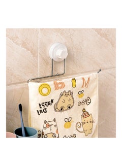 Generic Paper Towel Holder Tissue Dispenser Non Drilling Suction Cup Towel Bar Bath Towel Clothes Hanger Wall Mount Towel Rack Holder for Bathroom Kitchen White 25.7x11.5x9.0cm  - Image 5