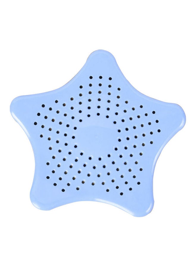 1Pc Silicone Sink Drain Filter Bathtub Hair Catcher Stopper Trapper Drain Hole Filter Strainer Star Shape for Bathroom Kitchen Toliet Light blue 15.0x15.0x2.0cm  - Image 1