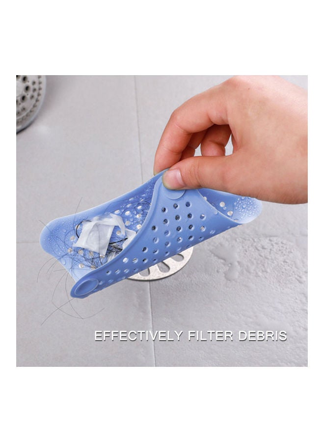 1Pc Silicone Sink Drain Filter Bathtub Hair Catcher Stopper Trapper Drain Hole Filter Strainer Star Shape for Bathroom Kitchen Toliet Light blue 15.0x15.0x2.0cm  - Image 2