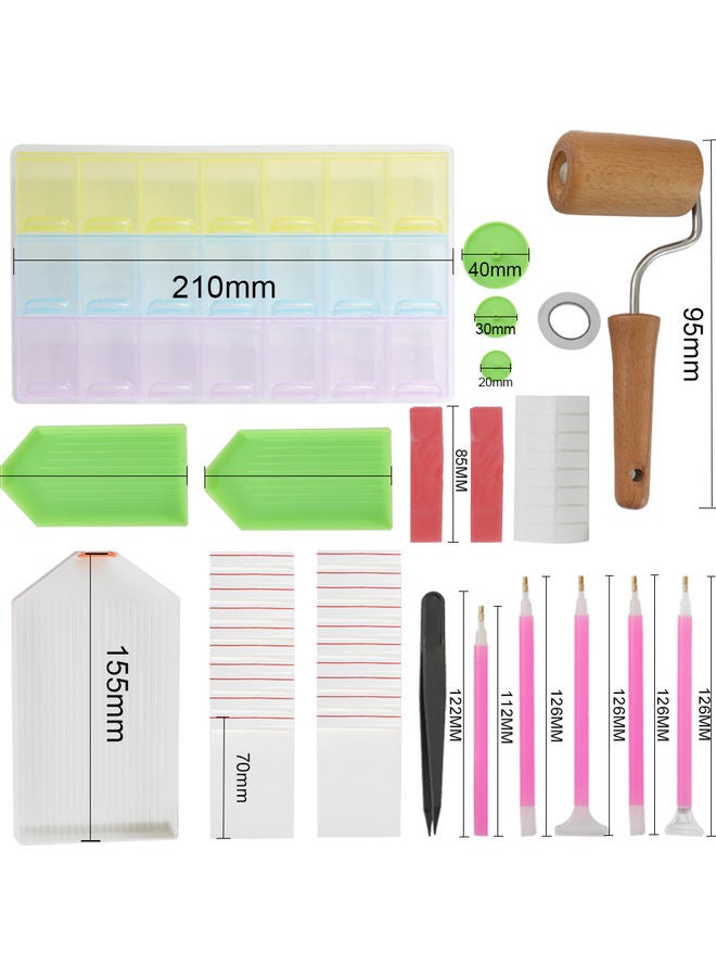 5D DIY Diamond Painting Kits Tool Set Multicolor 20.0x15.0x5.0cm