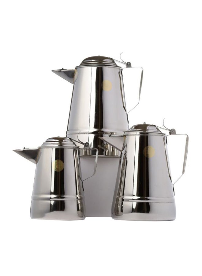 3-Piece Teapot Pill Kit Silver 10cm