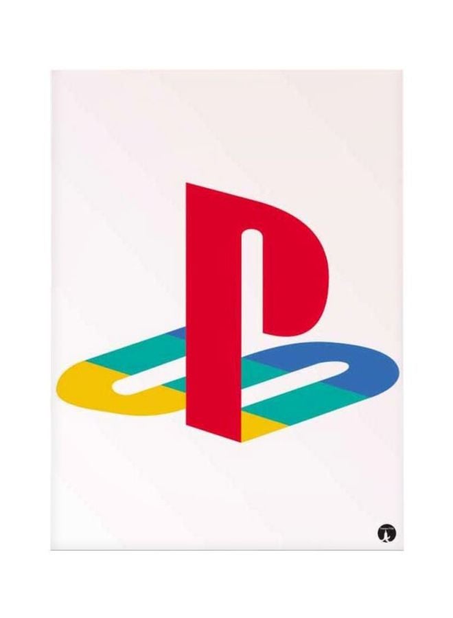 BP PlayStation Logo Printed Mouse Pad White/Red/Blue