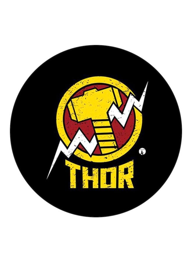 بي بي قاعدة ماوس عليها رسومات مطبوعة أسود/ أصفر/ أبيض