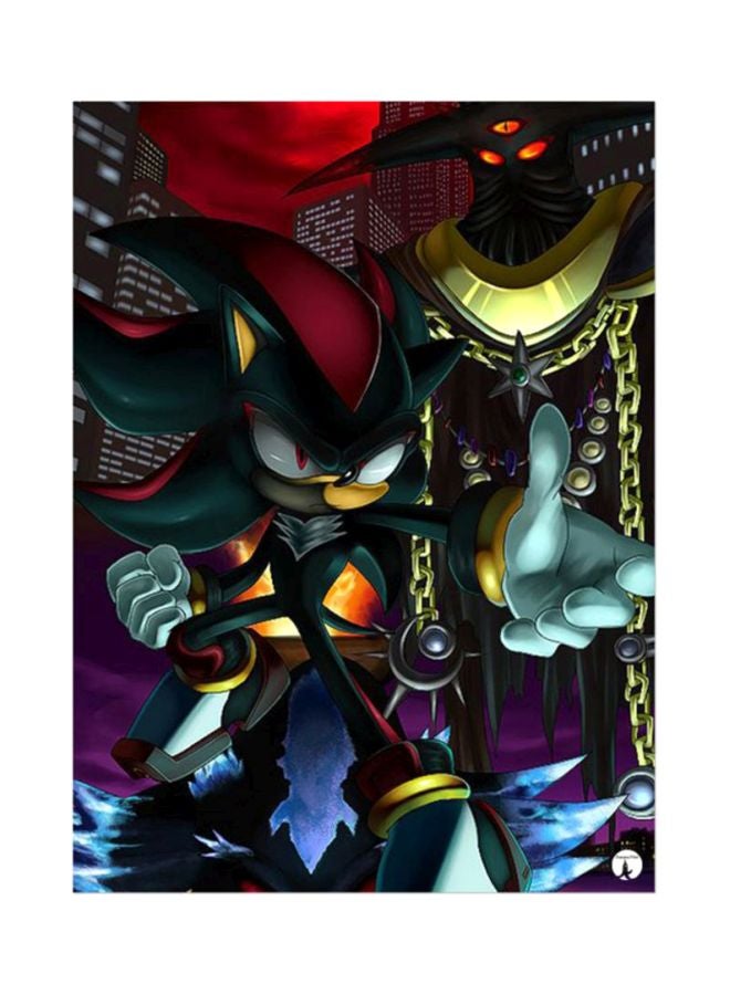 بي بي وسادة ماوس بتصميم شخصية لعبة الفيديو Sonic أسود / أحمر / أزرق